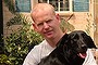 Brendan Leach with his dog.
